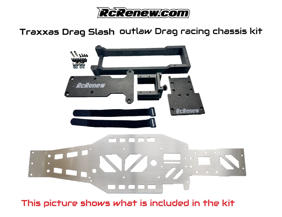 Traxxas Drag Slash Drag racing Outlaw chassis kit long wheelbase extended length - Image 2 of 4