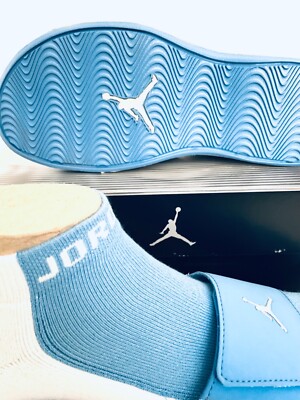 Like New! Nike Jordan UNC Foam Slides, Size 12 Nike Air Jordan Jumpman Float Slides University Carolina UNC  main image 3