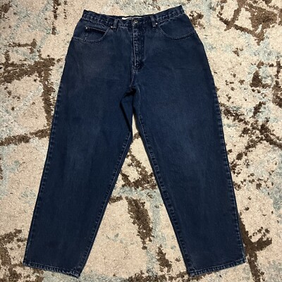 Vintage Anchor Blue Baggy Jeans Size 33x28 Dark Blue Hip Hop