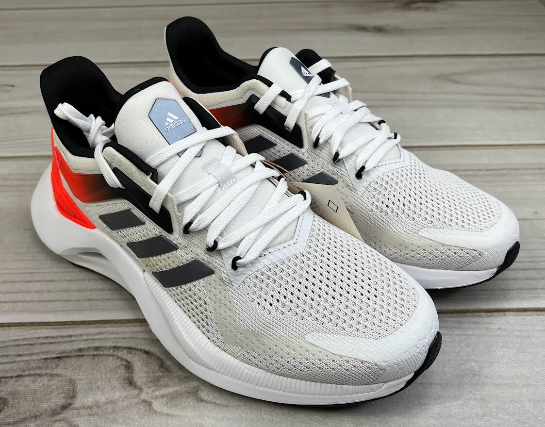 投網 New Adidas Men's Running Alphatorsion 2.0 Shoes White Black