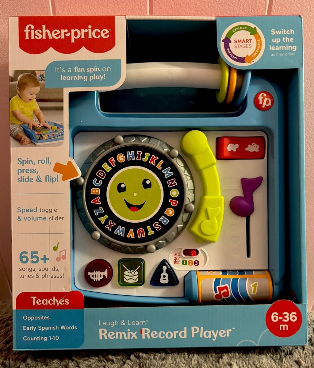 Fisher-Price Laugh Learn Remix Record Player Smart Stages Content Ages 6+  NEW