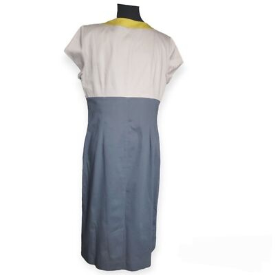 boden grey dress Colorblock Beaded Sheath sz 10L / long Beaded dress