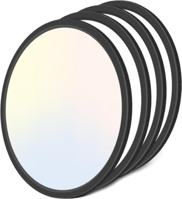 4Pack 16.5'' LED Flush Mount Ceiling Light, 36W, 3 Color Options, Black