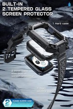 SUPCASE with Screen Case Wristwatch Bands For Apple Watch 8/7/6/5/4/SE 45/44mm 