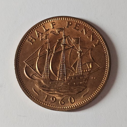 1960 Great Britain UK halfpenny - KM# 896 - SHIP LOW COST - UK-120