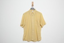 Vintage 1990's USA-Made Arrow Thin Yellow Button Down Oxford Shirt Size 15