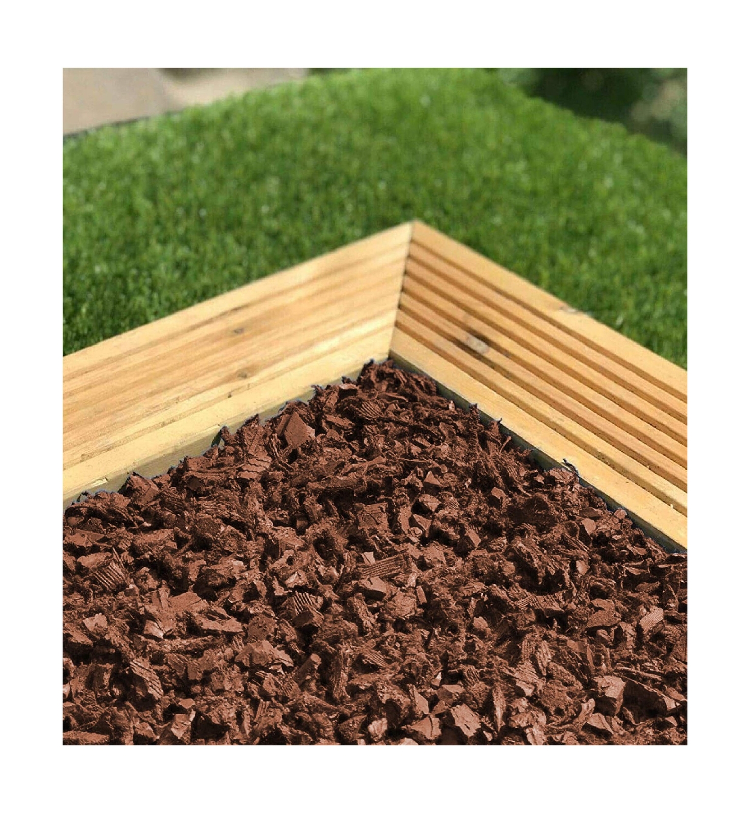 NuPlay Rubber Mulch Playground Flooring Rubber Nugget Weed Barrier