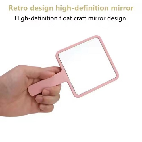 Square Mirror with Handle Beauty Make Up Use Accessories Hand Mirror Vanity❀ - Picture 12 of 23