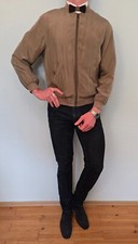 Canda Seidenblouson Jacke Seidenjacke Seide 90er Vintage Taupe Gr. S