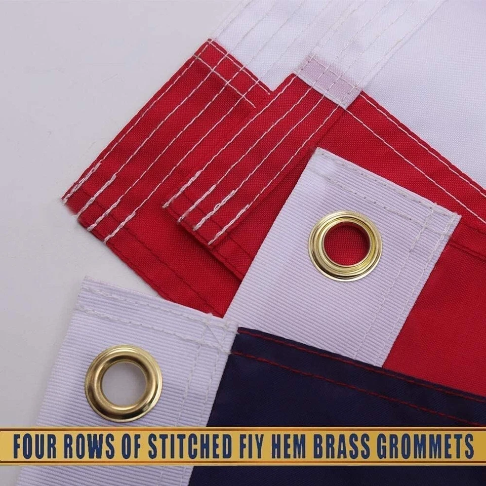 Bandera QLASH Grande Bordada EE. UU. 4x6 Pies Calidad Hecha en EE. UU. Bandera Duradera Resistente Foto 3 de 4