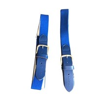 set of 2 Franklin royal blue elastic baseball belts up to 39”