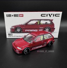 Kaido House x Mini GT 1:64 Honda Civic (EF) Kaido Works V2 M Red Diecast KHMG156