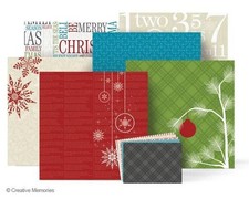 Creative Memories BE MERRY Christmas 16pc 2-Sided Paper Pack  32 Photo Mats KIT