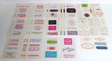 ANNA GRIFFIN 97pc LOT of VELLUM STICKER QUOTES Sentiments for Card Making More