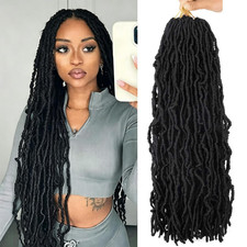 24 Inch Soft Locs Crochet Hair Pre Looped 6 Packs Faux Locs Crochet Braids Godde