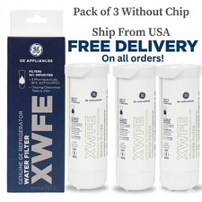 3 Pack GE XWFE Refrigerator Replacement Water Filter Without Chip