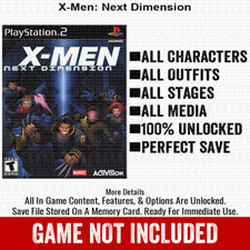 X-Men Next Dimension 100 PS2 Memory Card All CHEATS ITEMS