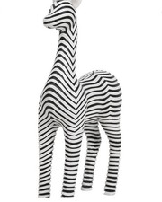 NEW WHITE BLACK ZEBRA ANIMAL FIGURINE SCULPTURE ORNAMENT FREESTANDING ZEBRA.
