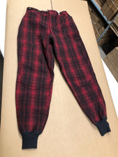 Vintage 1950 Red Plaid Wool Hunting Pants Woolrich Elastic Bottom