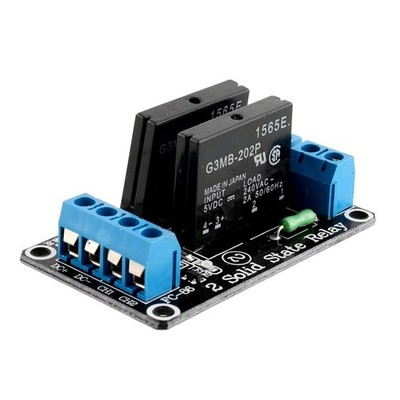 2 Kanal Solid State Relais SSR Modul 5V/230VAC High Level Trigger