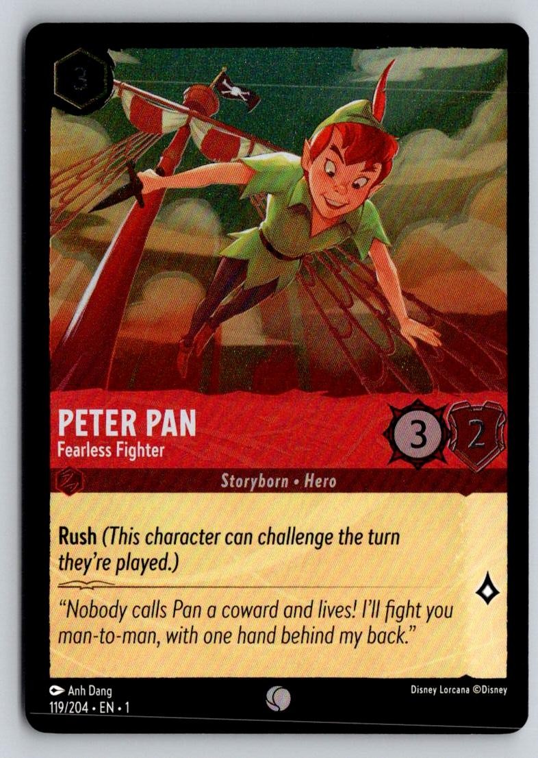 Peter Pan - Fearless Fighter 119/204 The First Chapter Cold Foil C NM (B) - 8186