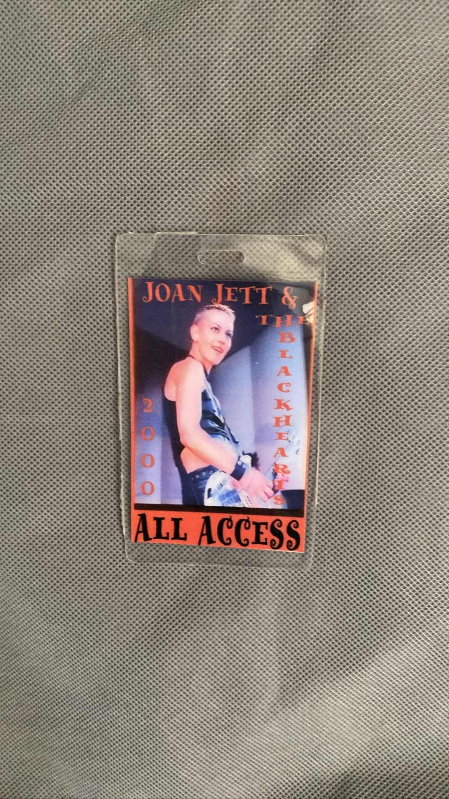 Joan Jett & The Blackhearts 2000 All Access Laminated Concert Backstage Pass