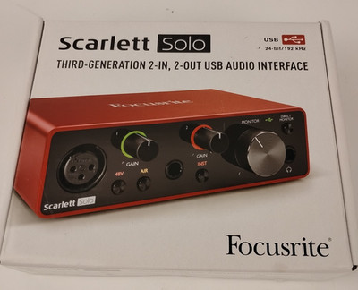 Focusrite Scarlett Solo 3rd Gen USB Audio Interface MOSC0024 NEW SEALED