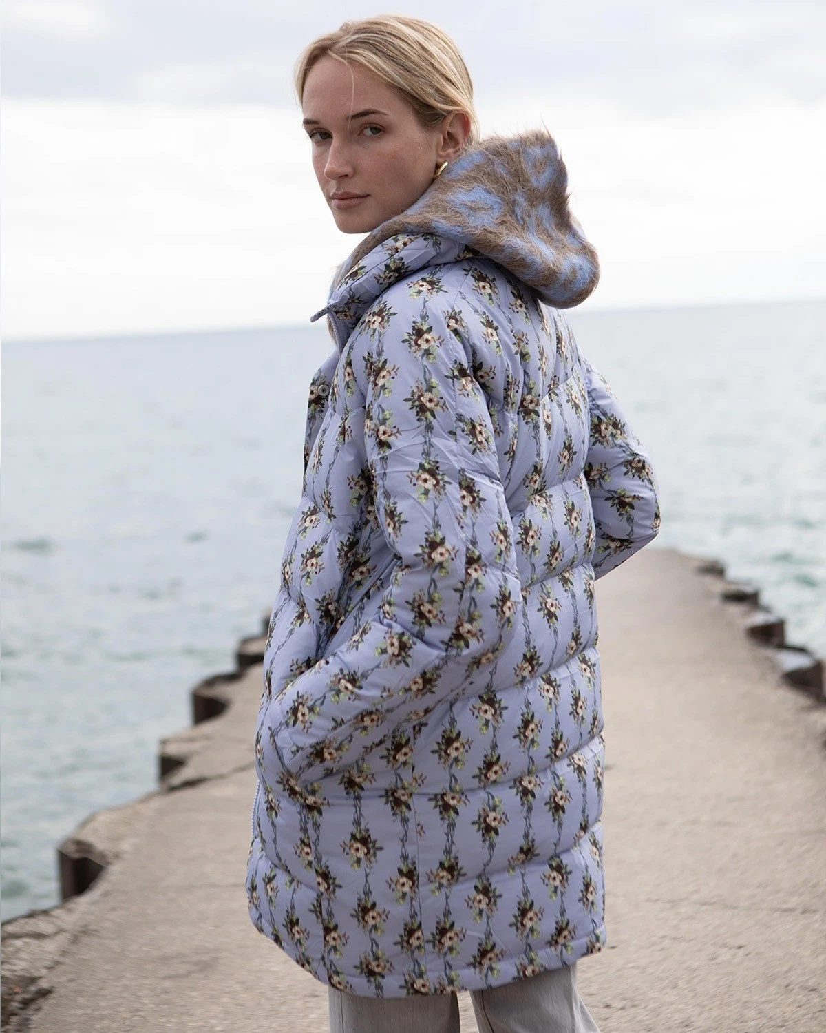 Rachel Antonoff $525 Insulated Jemma Floral Winter Snow Jacket Parka Women’s S