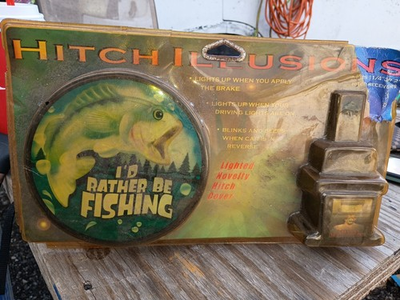 #ad #ad Hitch Illusions Lighted I#x27;d Rather Be Fishing Cover Fits 1 1 4quot; or 2quot; Receivers $29.95