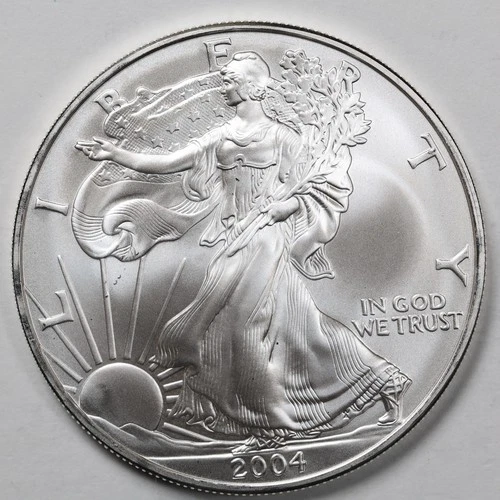 2004 American Silver Eagle (BU) - AUTHENTIC - In a Capsule to Protect It!