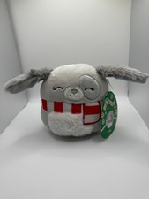 Ivy the Gray Holiday Dog Squishmallow 5" Used with Tags