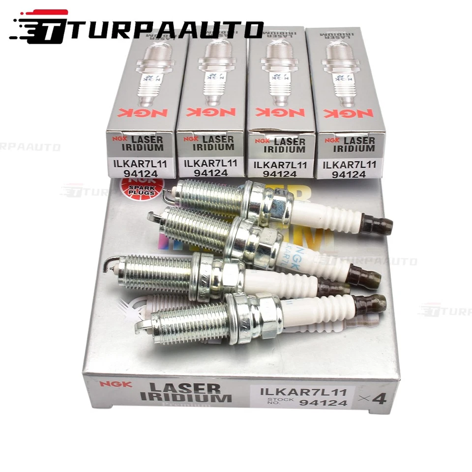 Set of 4 Laser Iridium Spark Plugs ILKAR7L11 For Mazda CX-5 2013-2015 NGK 94124 - Image 2 of 4