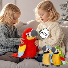 Funny Macaw Parrot Repeat Talk Interactive Stuffed Animal Plush Toy for Kids