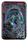 Vintage Fenton Cobalt Carnival Glass Love Birds Brick Paperweight
