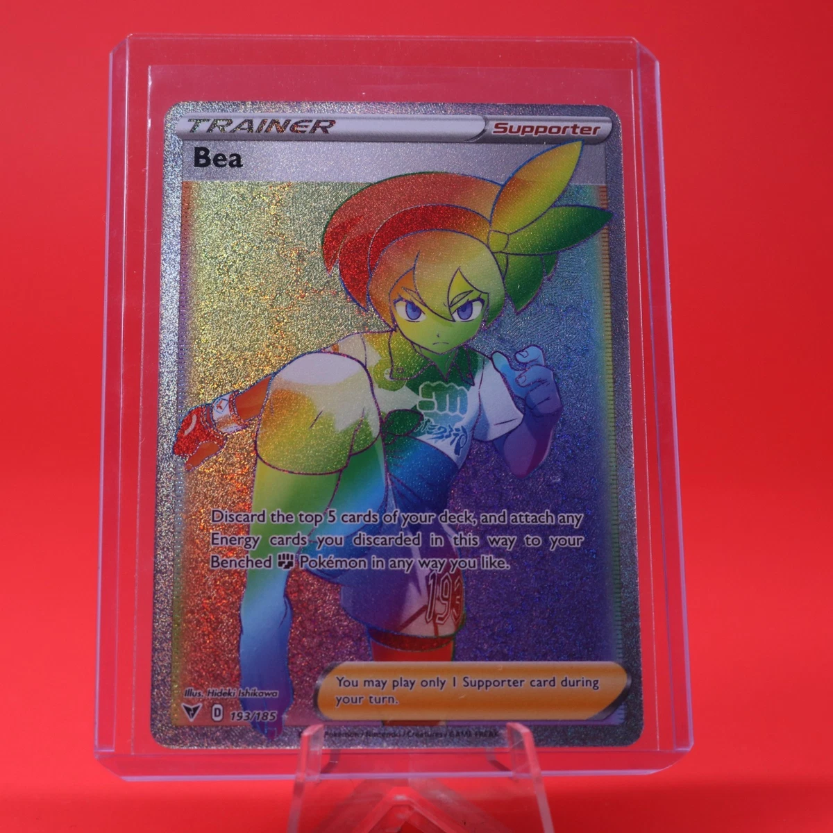 bea pokemon card price - 180/185 - Vivid Voltge and attach any Energy you discarded this way to your Benched [Fighting] Pokemon in any way you like.You may play only 1 Supporter card during your turn. Pokemon TCG - Bea Full