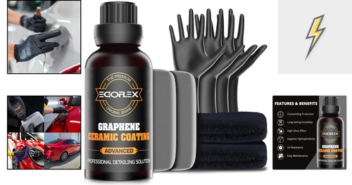 20H Professional Grade Graphene Ceramic Coating - 50ML Ultimate Protection Kit - Foto 2 di 9