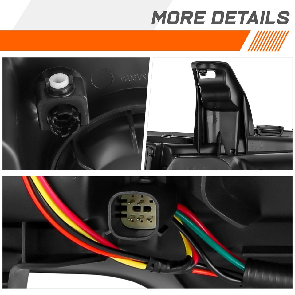 For 15-22 GMC Canyon Driver Side Chrome Amber LED DRL Projector ...