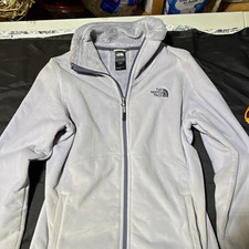 The North Face Women s Gray Full Zip Jacket M Logo Mid-Length Long Sleeve
