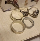Vintage 925 Sterling Silver Rings Mixed Lot of 5 - Various Designs & Bands