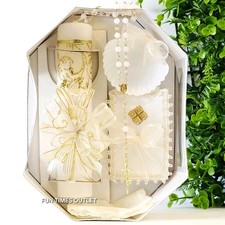 Baptism Candle Set Boy Girl Favors Set Vela Bautizo Nina Nino Recuerdos Regalo
