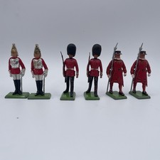 Vintage 1973 Britains Ltd Steel British Toy Soldier Royal Guards Set of 6