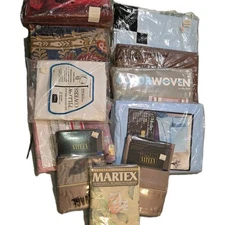 Lot Of Vintage Bed Sheets Pepperell ,UTICA YSL , WAMSUTTA ,  MATRIX NEW IN WRAP