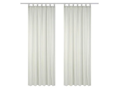 LIVARNO HOME Vorhangschal-Set, Gardinen, 2 Stück, 135 x 240 cm, Beige - Bild 1 von 3