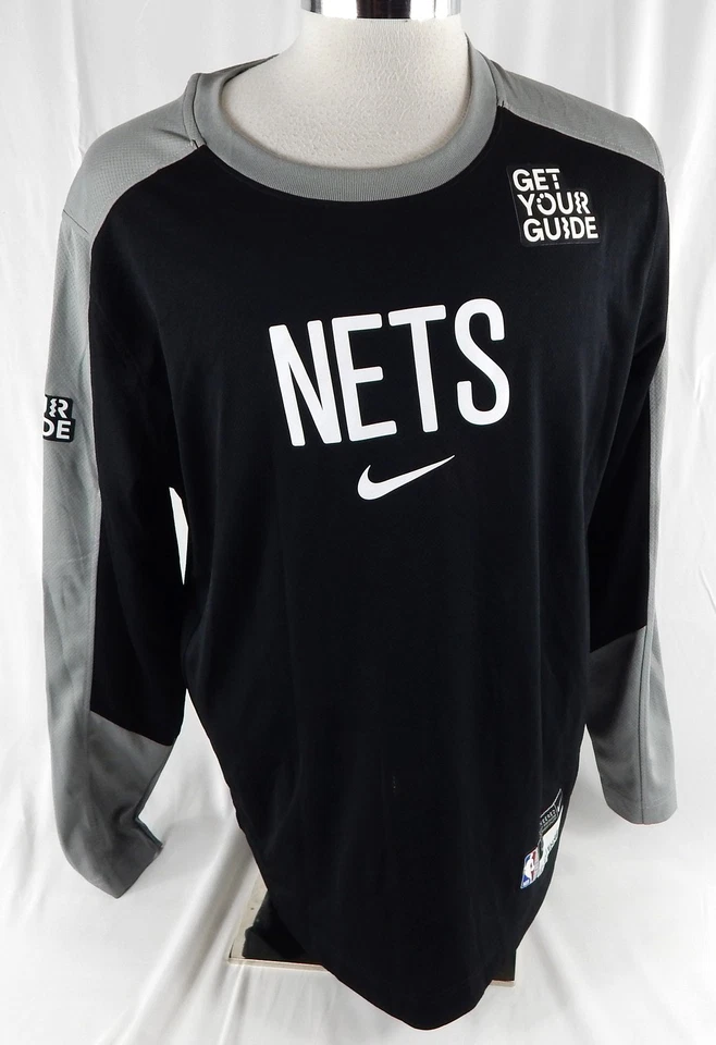 2024-25 Brooklyn Nets Tyson Etienne #10 Game Used Black Shooting Shirt L 119