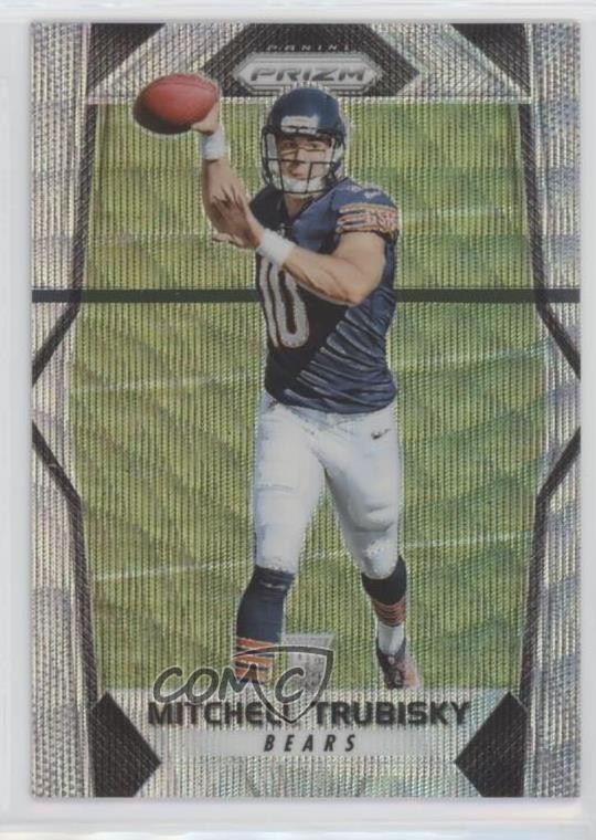 2017 Panini Prizm Rookies Blue Wave Prizm 102/149 Mitchell Trubisky #209 ii1