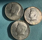 Errors (3) DDR/RPM AU Kennedy Half Dollars 40% Silver. 1966,67,68-D. Estate Sale