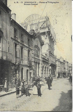 Old postcard travelled BORDEAUX - Posts and Telegraphs - Central Office (1916)