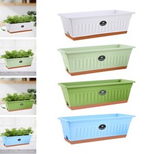 Flower Window Box Vegetable Planter Rectangle for Deck, Patio Versatile