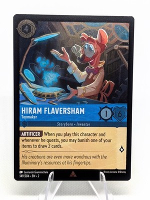 Disney Lorcana Rise of the Floodborn Hiram Flaversham Toymaker 149/204 Cold Foil