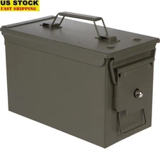 50 Caliber Heavy Duty Ammo Can Waterproof Locking Storage Box W/ Carry Handle US